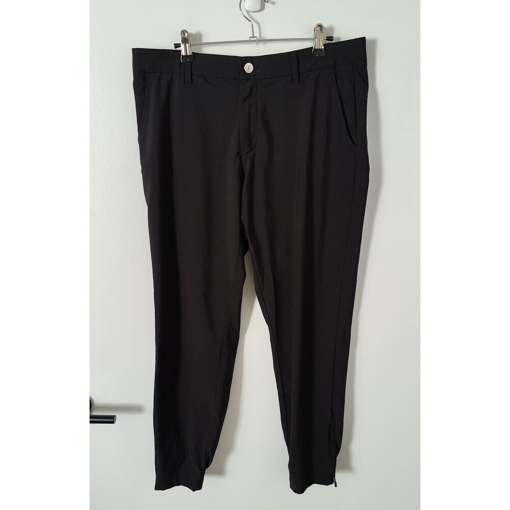 Primo Golf Pants Mens 33x29 (Tag 34 Short) Black Performance Joggers Stretch